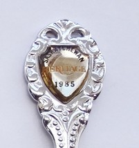 Collector Souvenir Spoon Canada Saskatchewan Heritage 1985 Emblem - £1.55 GBP