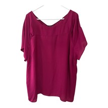Worthington Woman Fuchsia Blouse with Back Zip Accent Size 3X - $16.20
