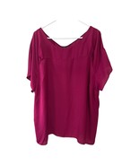 Worthington Woman Fuchsia Blouse with Back Zip Accent Size 3X - $16.20