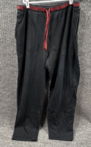 Bechamel Pant Womens 1X Cotton Black Red Check Waist Drawstring Casual H... - £14.08 GBP