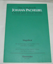 Das Vokalwerk Johann Pachelbel Choral Vocal Magnificat Sheet Music - $12.99