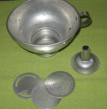 VTG Aluminum-Canning Funnel-Wide Mouth- 5 Straining Options-Mirro-USA - £8.79 GBP