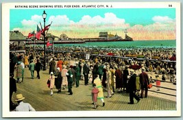 Bathing Scene Steel Pier Ends Atlantic City New Jersey NJ UNP  WB Postcard G7 - £5.16 GBP