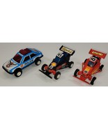 N) Vintage Lot of 3 Friction Buggy Police Toy Cars Bigwing Strong - £7.90 GBP