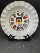 Vintage Bundesrepublik Deutschland decorative Ashtray with gold rim. - $11.88