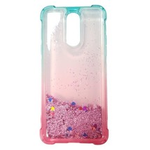 Two-Tone Glitter Quicksand Shockproof Case Cover for LG K40 BLUE/PINK - £4.71 GBP