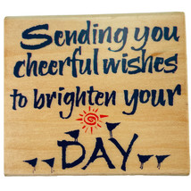 Inkadinkado Sending You Cheerful Wishes To Brighten Your Day Rubber Stam... - $8.77