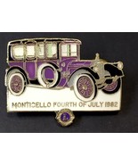 Monticello Lions Club 4th of July 1982 Lapel Pin Classic Car Vintage - £15.69 GBP