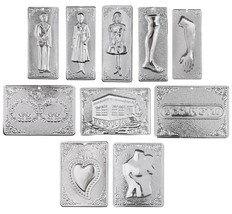 Greek Orthodox Tamata Offering Ex-Voto Milagros Silver Plated Tama Icon ... - $6.50