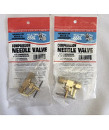 = Lot of 2 Max Cool Compression Needle Valve 1/4&quot; x 1/4&quot; 94045 For Coppe... - £6.59 GBP