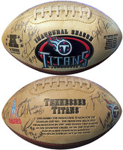 1999 Tennessee Titans Inaugural Season Logo NFL Football 9 sigs Beckett (Fisher/ - £216.28 GBP