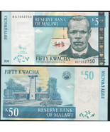 Malawi 50 Kwacha. 31.10.2009 Paper UNC. Banknote Cat# P.53d - £2.56 GBP