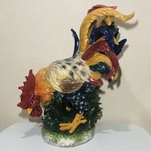 Giant Rooster Ceramic Figurine Very Large Hen Chicken Sculpture 21 Inches - £139.47 GBP