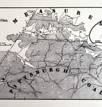 Pittsburgh Coal Outcrops 1875 Geological Survey Pennsylvania Victorian D... - £18.66 GBP