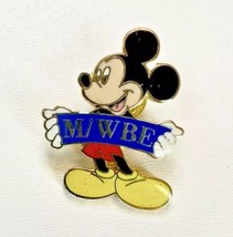 Mickey Holding A M/WBE Banner Disney Pin Vintage Minority Women’s Business - $6.79