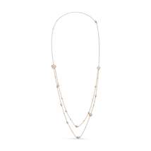 Elegant 18k Rose Gold Freshwater Pearl Double Strand Necklace - £3,451.16 GBP