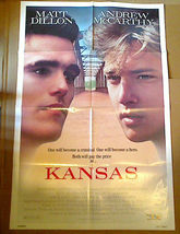 Original 1988 Motion Picture One Sheet Movie Poster &quot;Kansas&quot; Matt Dillon - $6.00
