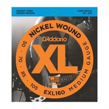 D&#39;Addario EXL160 Nickel Wound Bass Guitar Strings, Medium, 50-105, Long Scale-DS - £17.37 GBP