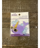 Narwhal STICKO 3-D ACRYLIC GLITTER STICKER Narwhal Bubbles Sunglasses - $29.58