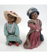 All God&#39;s Children Figurines 2pc Sasha #67 Valerie #13 Girls Playing Dre... - $49.00