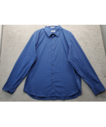 Calvin Klein Shirt Mens XL Multi Striped Non Iron Long Sleeve Collar But... - $33.46 CAD