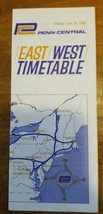 Penn Central Railroad, East-West passenger time table, June 29th, 1969 - £7.83 GBP