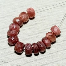 13pcs Natural Ruby Faceted Rondelle Beads Loose Gemstone Size 6mm 19.10cts - £5.69 GBP
