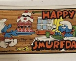 The Smurfs Trading Card 1982 #31 Happy Smurfday - £1.97 GBP