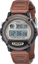 Casio W89HB-5A Illuminator Men&#39;s Digital Brown Nylon Strap Watch - £23.86 GBP