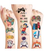 Gaming Temporary Tattoos 4 Sheets Colorful Gamer Party Favors Gift Idea - $13.53 CAD