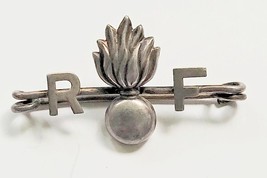 WWII British Royal Fusilier Artillery Sterling Silver Sweetheart Pin 1 1/2&quot; - £19.87 GBP