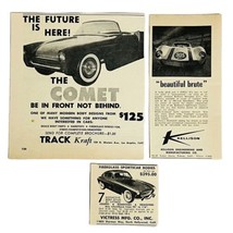 Vintage 1959 Fiberglass Bodies Print Ad Track Kraft Victress Mfg Kellison Eng - $9.47