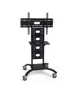 Mobile Flat Screen TV Stand Cart with Shelf and Universal Mounting Bracket - $1,019.95 CAD
