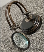 Antique Brass Magnifier Maritime Adjustable Stand Magnifying Glass Desk Top - £41.71 GBP