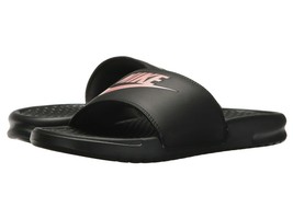 Women&#39;s Nike Benassi JDI Slide Sandals, 343881 007 Multi Sizes Black/Rose Gold - £27.93 GBP