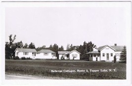 Postcard RPPC Bellevue Cottages Route 3 Tupper Lake New York - £5.66 GBP
