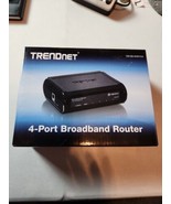 Trendnet TW100-S4W1CA 4-Port Wired Broadband Router - Internet - Tested! - £14.69 GBP