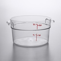 Cambro Camwear 2 Qt. Clear Round Food Storage Container - £54.64 GBP