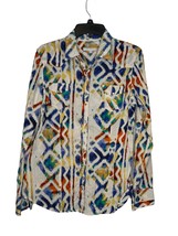 Tin Haul Co. Women&#39;s Shirt Western Aztec Pearl Snap Button Up Multicolor Large - £23.73 GBP