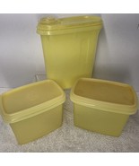 VTG Tupperware Set 792 Yellow Beverage Buddy Pitcher 1 Qt With Lids &amp; 1243 - $17.17 CAD