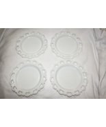 White Milk Glass Small White Plates - Set of 4 - £23.96 GBP