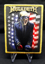 Megadeth American Grenades Iron On Sew On Embroidered Patch  3 &quot; X 4 &quot; - £6.24 GBP