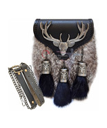 Scottish Kilt Semi Dress Sporran Semi Stag Sporran Antique Unique Stag.4... - €110,87 EUR