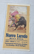 Bullfighting Advertisement Flyer – 5&quot; x 9&quot; - Plaza de Nuevo Laredo #13 - $17.96 CAD
