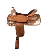 Genuine Leather Western Saddle for Horse Silver Show Saddle 11" - 18" - £447.52 GBP