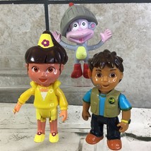 Dora The Explorer Action Figures Lot Of 3 Diego Boots The Monkey - £9.32 GBP