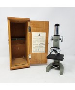 Vintage Tasco 300x Student Microscope w Wooden Carrying Case - £34.99 GBP