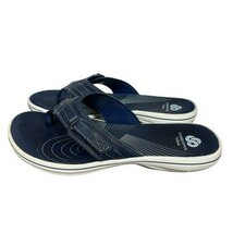 Clarks Cloudsteppers Breeze Sea Womens Navy Blue Comfort Flip Flop Sanda... - $24.74