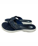 Clarks Cloudsteppers Breeze Sea Womens Navy Blue Comfort Flip Flop Sanda... - $454.60 MXN