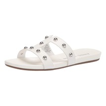 Anne Klein Women Slip On Slide Sandals Ely Size US 9.5M White Studded Silver - £19.78 GBP